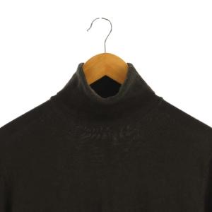 LUIGI BORRELLI ウールタートルネックニット セーター 長袖 ダークブラウン