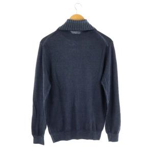 Cruciani ウールタートルネックニット セーター 長袖 48 紺 ネイビー