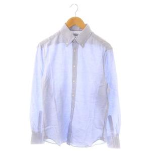 SLIMFIT BDシャツ ボタンダウンシャツ 長袖 S 水色 ライトブルー