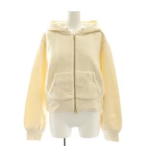 23AW Wジップフーディーパーカー ジャケット ウール混 2 アイボリー /NR OS