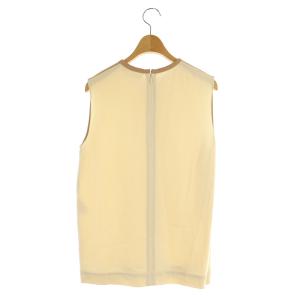 Chloe パイピングノースリーブブラウス プルオーバー 38 ライトベージュ