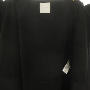 Spick&Span 23AW ボンディングフーデッドコート ロング ジップアップ 38 黒 ブラック