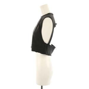 ENFOLD 23SS BACK-OPEN VEST ニット ベスト プルオーバー クロップド 38 グレー