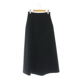 【美品】即完売 ENFOLD DHARMA SKIRT 36 黒 アシンメトリースカート スリット ロング 36 黒 ブラック（2024