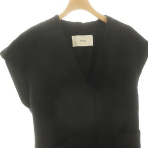 TODAYFUL 23SS Satin Over Vest ベスト テーラードジレ 36 S 黒 ブラック /KO OS