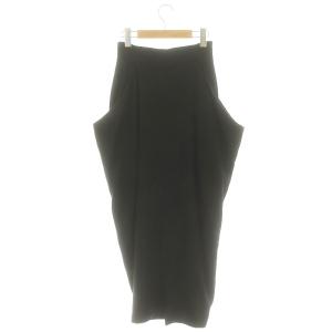 TODAYFUL 23SS Drape Satin Skirt スカート ロング スリット 36 黒 ブラック /DO OS