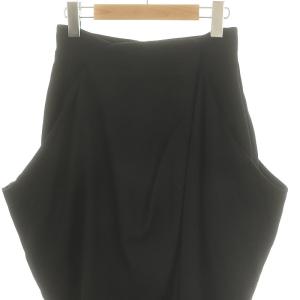 TODAYFUL 23SS Drape Satin Skirt スカート ロング スリット 36 黒 ブラック /DO OS