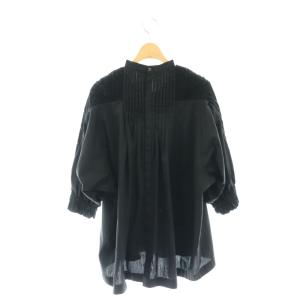 sacai バック切替ニット セーター 長袖 プルオーバー ウール 2 L 黒 ブラック