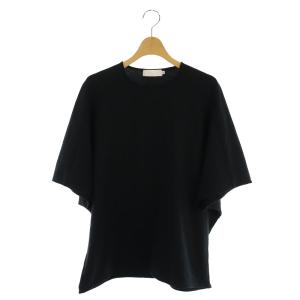 Rib Round Neck Tee リブラウンドネックカットソー 五分袖 ドルマンスリーブ 00 黒 ブラック