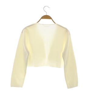 CELFORD 24SS 総針ボレロカーディガン 長袖 クロップド ショート丈 F 白 ホワイト