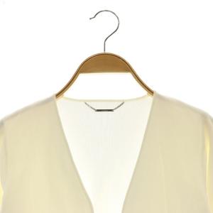 CELFORD 24SS 総針ボレロカーディガン 長袖 クロップド ショート丈 F 白 ホワイト