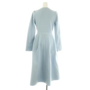 CELFORD 23AW ボウタイニットワンピース ロング 長袖 36 サックス 水色 ライトブルー