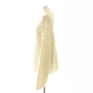 Theory MERCER WOOL CASH MIXED CABLE PO ニット セーター 長袖 ハイネック カシミヤ混 S アイボリー