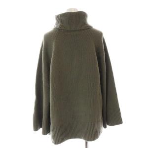 Theory AIRY WOOL CASH  TURTLE NECK PO ニット セーター 長袖 S カーキ