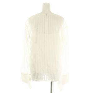 CELFORD 23AW DOT チュール ブラウス シャツ 長袖 インナー付き 38 M 白 ホワイト