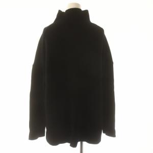L'Appartement Back Long T/N knit ニット セーター 長袖 ハイネック バックテール カシミヤ混 黒 ブラック