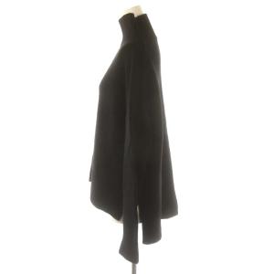 L'Appartement Back Long T/N knit ニット セーター 長袖 ハイネック バックテール カシミヤ混 黒 ブラック