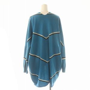 QUEENE AND BELLE カシミヤカーディガン ニット 長袖 Vネック ライトブルー オフホワイト 黒