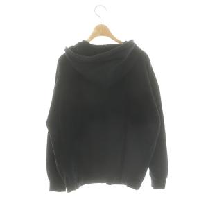 Max Mara 近年モデル 白タグ ロゴ パーカー トレーナー フード付き F 黒 ブラック マルチカラー