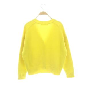 ESTNATION カシミヤ混 カーディガン ニット 長袖 38 ? イエロー