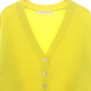 ESTNATION カシミヤ混 カーディガン ニット 長袖 38 ? イエロー