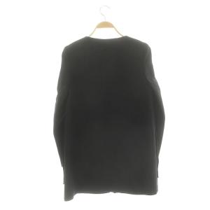 ADORE ツイード コート ノーカラー ミドル丈 コットン混 38 M 濃紺 /YQ OS