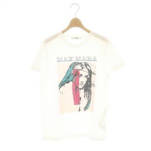 白タグ プリントTシャツ カットソー 半袖 M 白 ホワイト マルチカラー /DO OS
