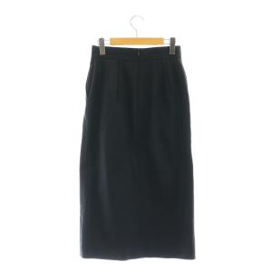 ANAYI 22SS ダブルクロスマリンタイトスカート ロング フロントスリット ストレッチ 36 紺 ネイビー /ES