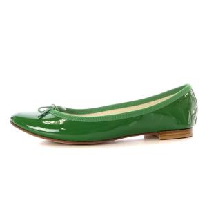 Repetto サンドリオン CENDRILLON バレエシューズ パンプス フラット パテントレザー 38 24cm 緑色 グリーン VZ086V