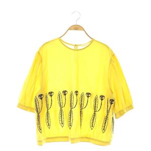 developpe パフスリーブブラウス 38 イエロー