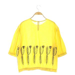 mina perhonen developpe パフスリーブブラウス 38 イエロー