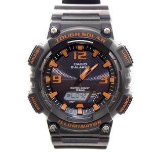 AQ-S810W デジアナ 腕時計 デジタル クオーツ ソーラー グレー オレンジ