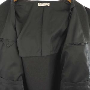 BEAUTY&YOUTH UNITED ARROWS 120S メルトン フード コート ミドル丈 アウター ウール M チャコールグレー