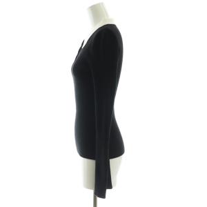 SNIDEL 24AW  ポロカラーリブニットプルオーバー セーター 長袖 F 黒 ブラック