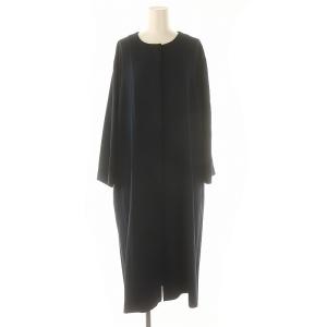 バックプリーツワンピースコート スプリングコート ロング 01 紺 ネイビー /DF OS SH