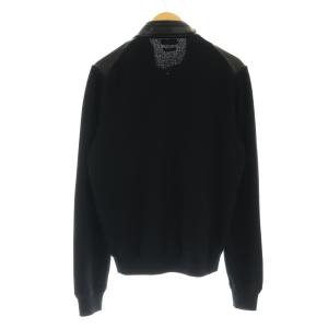 TOM FORD 21SS ニット切替レザージャケット 50 ブラック TFK157