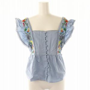 24SS ×ディズニーエンブロイダリー Disney MD EMBROIDERY ブラウス ノースリーブ