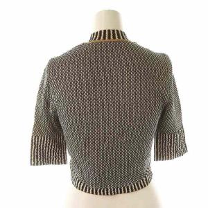 Mame Kurogouchi 24SS Spots Pattern Knitted Croped Top