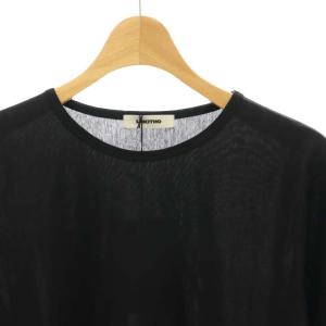 LOKITHO 刺繍スリーブドレス ワンピース ロング丈 ミモレ丈 半袖 コットン 2 M 黒 ブラック マルチカラー