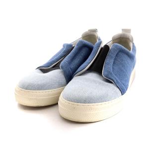 PIERRE HARDY スライダースニーカー デニム 38 25cm 青 ブルー /AK13 SH