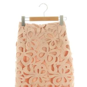 CELFORD リボンレーススカート ロング タイト 32 ピンク