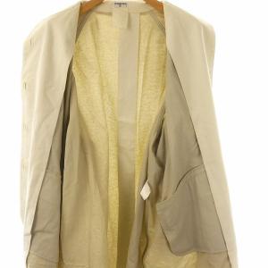 CHANEL 丸襟 スプリングコート ステンカラーコート ロング 比翼ボタン 38 アイボリー