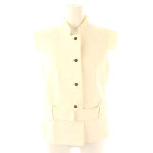 コットン ベスト 前開き 38 オフホワイト /ES OS
