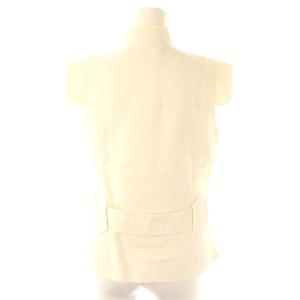 LOUIS VUITTON コットン ベスト 前開き 38 オフホワイト /ES OS