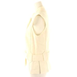 LOUIS VUITTON コットン ベスト 前開き 38 オフホワイト /ES OS