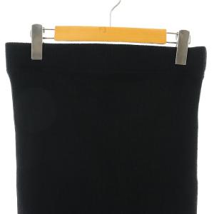 Deuxieme Classe cut and sewn スカート タイトスカート ロング リブ 38 黒 ブラック