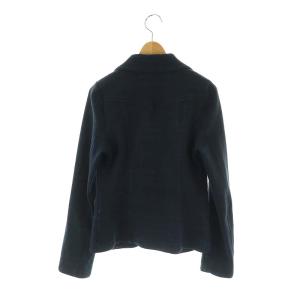 BURBERRY LONDON テーラードジャケット 2B チェック 背抜き 38 紺 ネイビー 黒 ブラック