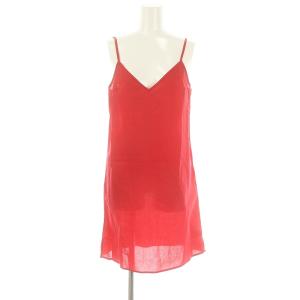 MYLAN Cotton Lace Ruffle Wrap Dress S レッド