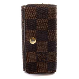 ダミエ キーケース ミュルティクレ4 4連 茶色 ブラウン N62631 /YO24 OH