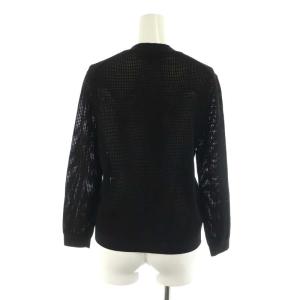 Theory 24SS Wooster Crepe Knit Pointelle Cardi カーディガン ニット メッシュ 長袖 Vネック